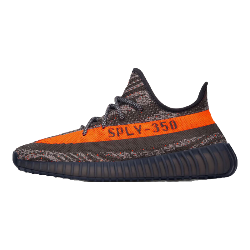 京东百亿补贴：adidas 阿迪达斯 三叶草YeezyBoost椰子350V2女鞋灰橙跑步鞋HQ7045UK