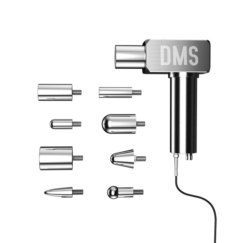 林品进口dms深层肌肉刺激仪肌肉放松按摩器dms筋膜枪专业级筋膜按摩仪 加强版【8按摩头】-不锈钢材质