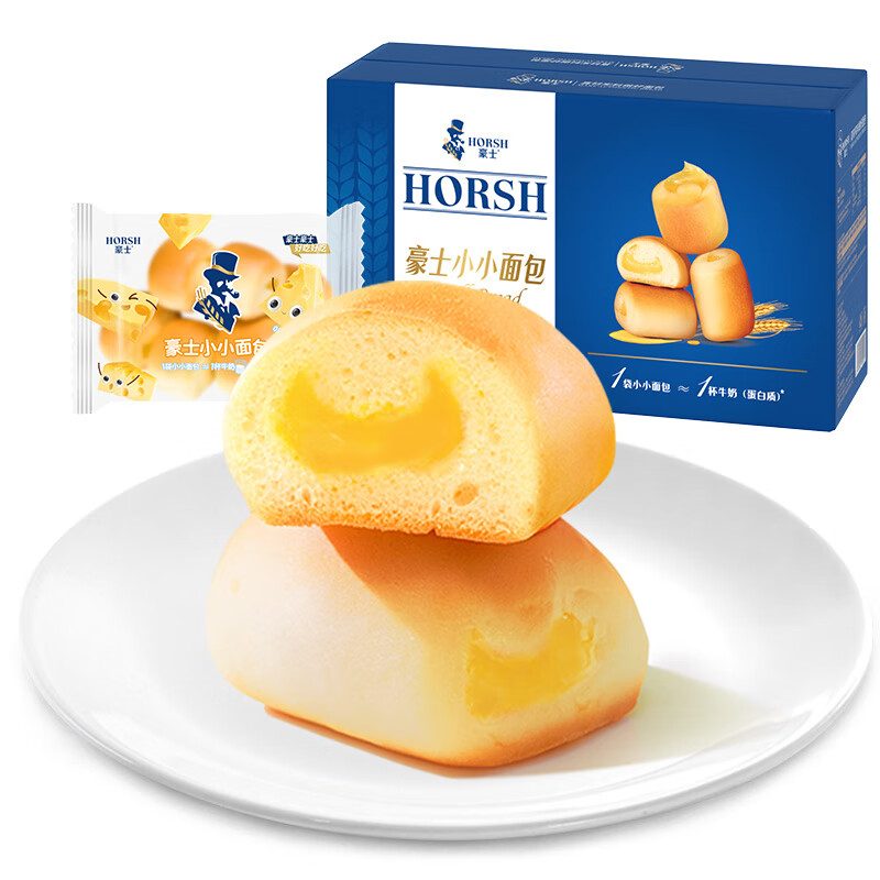 豪士(HAOSHI)小小面包夹心营养早餐速食懒人蛋糕吐司代餐健康零食品整箱A 豪士小小面包380g*1箱 380g
