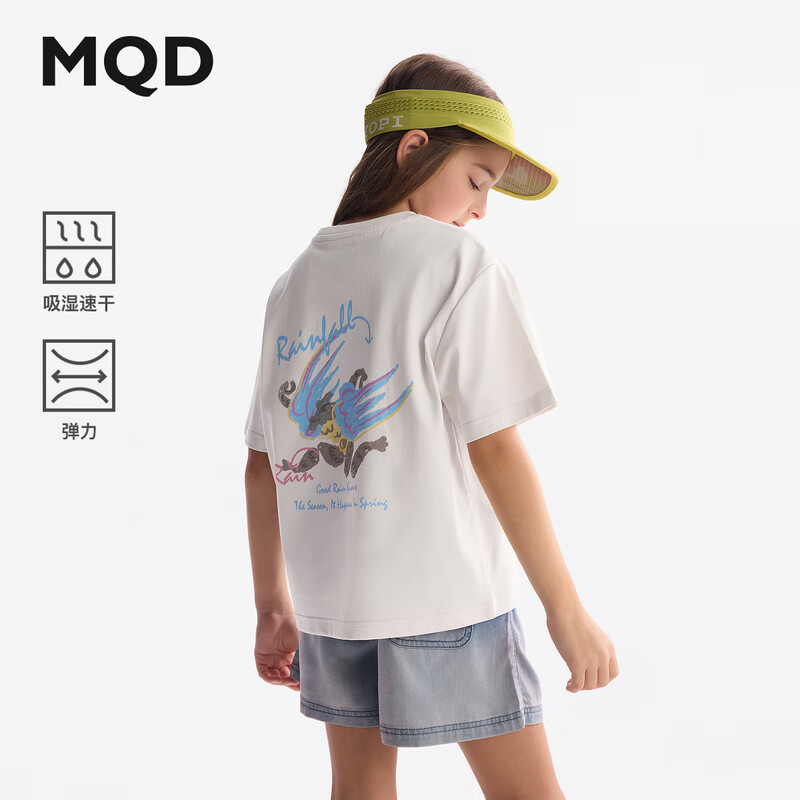 MQD五折来啦 领会场5折卷 快来给娃买mqd MQD男女童短袖T恤31元 - 线报酷