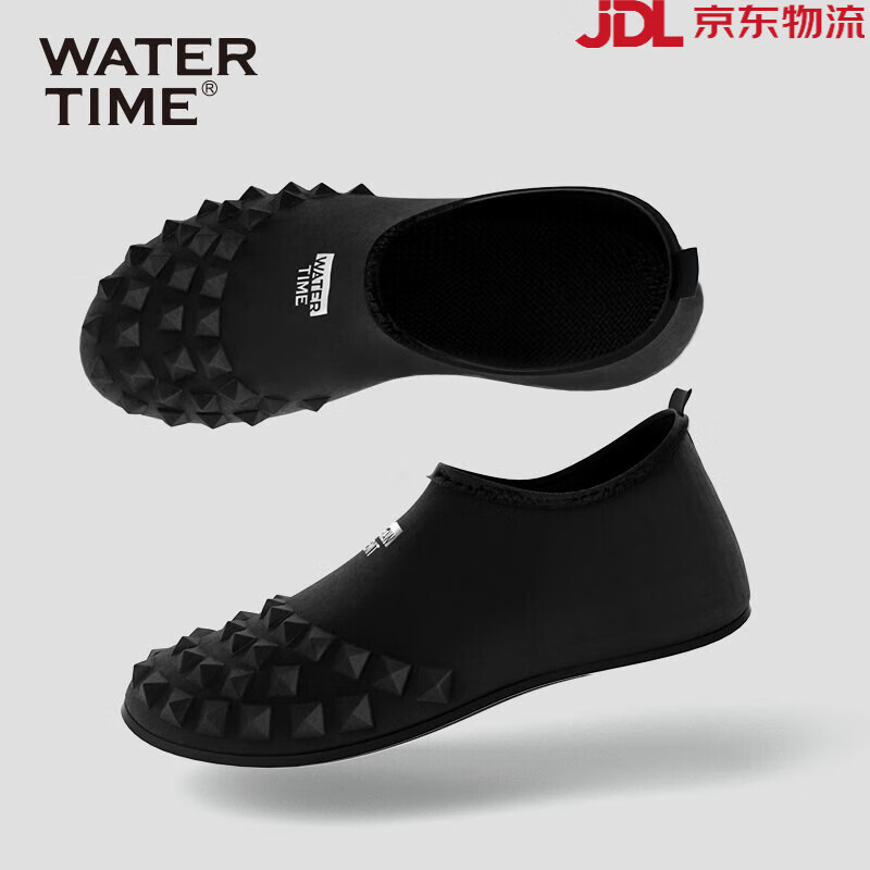 WATERTIME沙灘鞋女趕海鞋海邊防滑防割厚底溯溪涉水鞋游泳速干襪 黑色經(jīng)典款 S_【適合35-36碼】