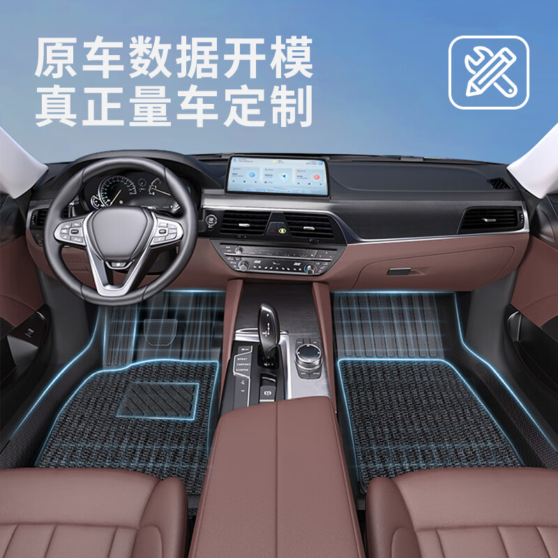 车丽友专用于2024款岚图知音脚垫tpe全包围地毯丝圈长续航四驱电动汽车 【柔软舒适】TPE脚垫+星空毯黑