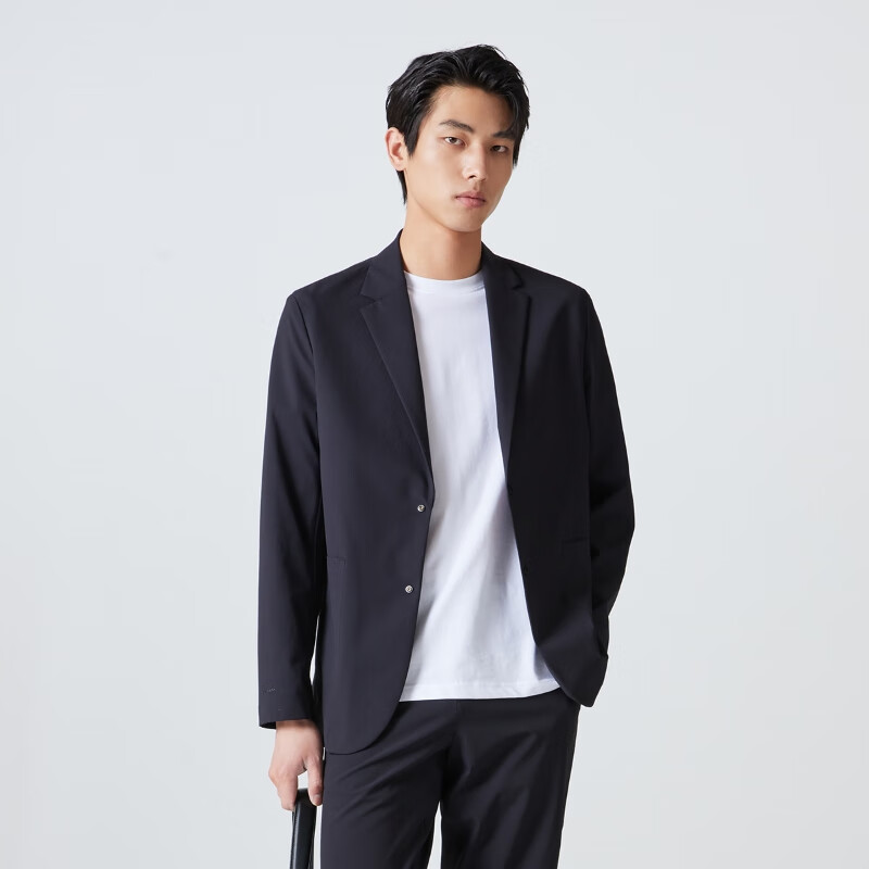 杰克·琼斯(JACK&JONES)25年男装T恤男夏季T恤舒适男士短袖凉感多色上衣纯色水洗不易走形 本白色A06 M 175