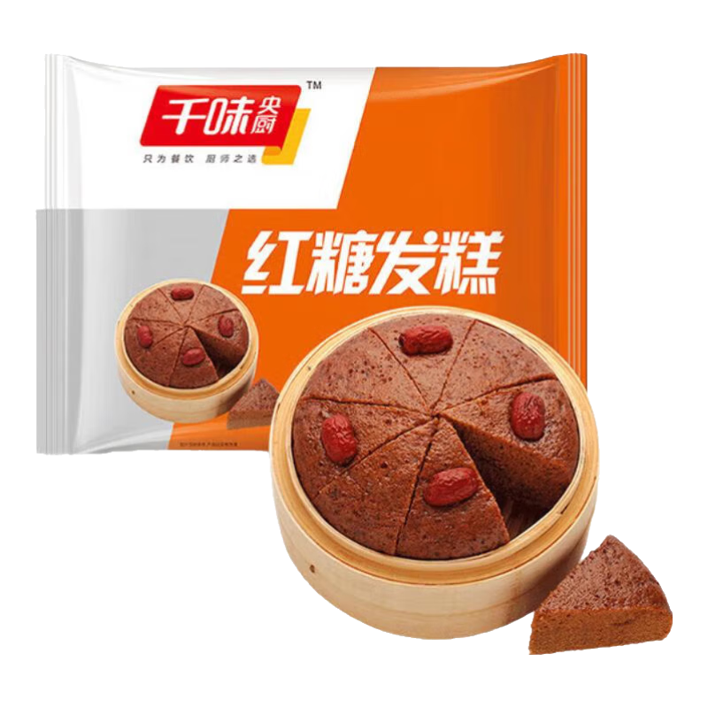 千味央廚【59元任選5件】油條卡通包飯團早餐半成品速凍面點油炸糍粑小吃 紅糖發(fā)糕400g約10塊