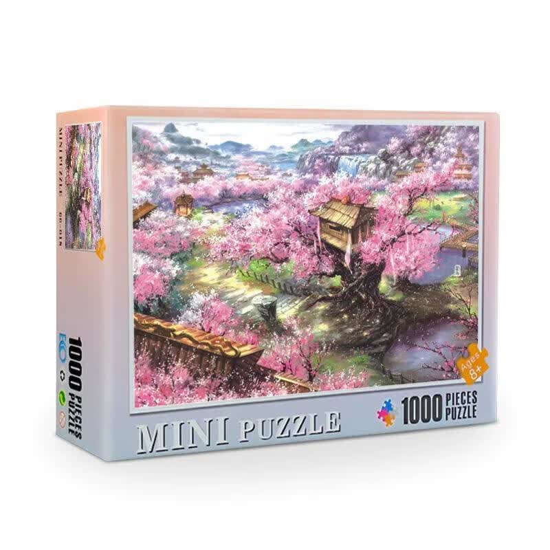 地狱纸质成人1000拼图高难度片纯白风景卡通动漫迷你 66
