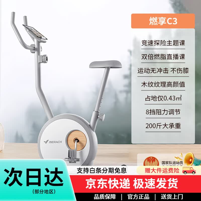 麦瑞克（MERACH）动感单车家用小型健身运动自行车室内磁控器材 燃享C3