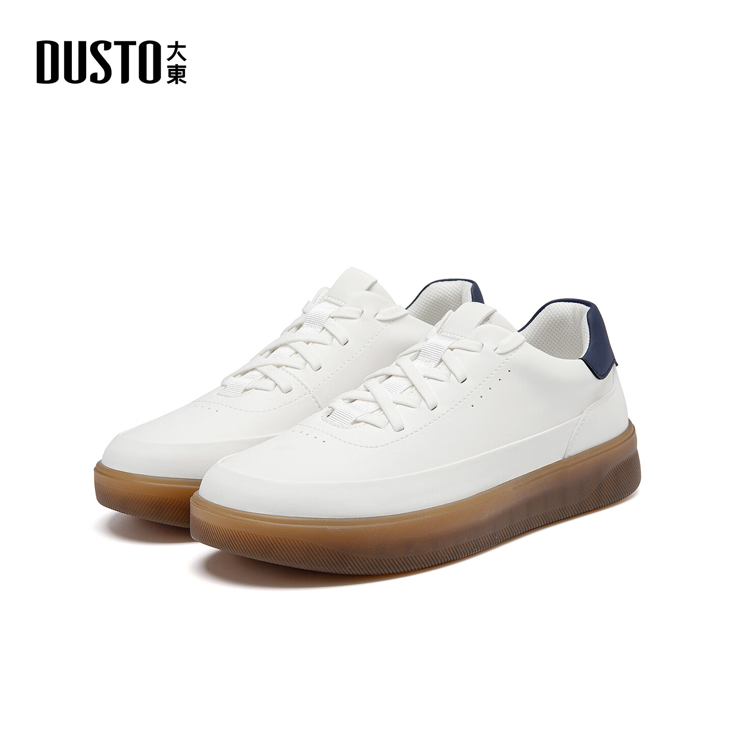 大东板鞋男鞋2026年春季新款时尚舒适系带休闲鞋0206 米蓝色 39