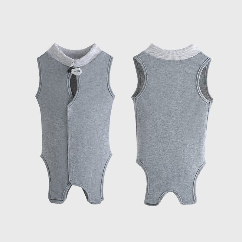 POPOCOLA貓咪絕育服母貓手術(shù)服小貓斷奶服公貓術(shù)后防舔?qū)櫸锕纷o(hù)肚子衣服 抽繩款-絕育服 S【4斤以內(nèi)貓咪】