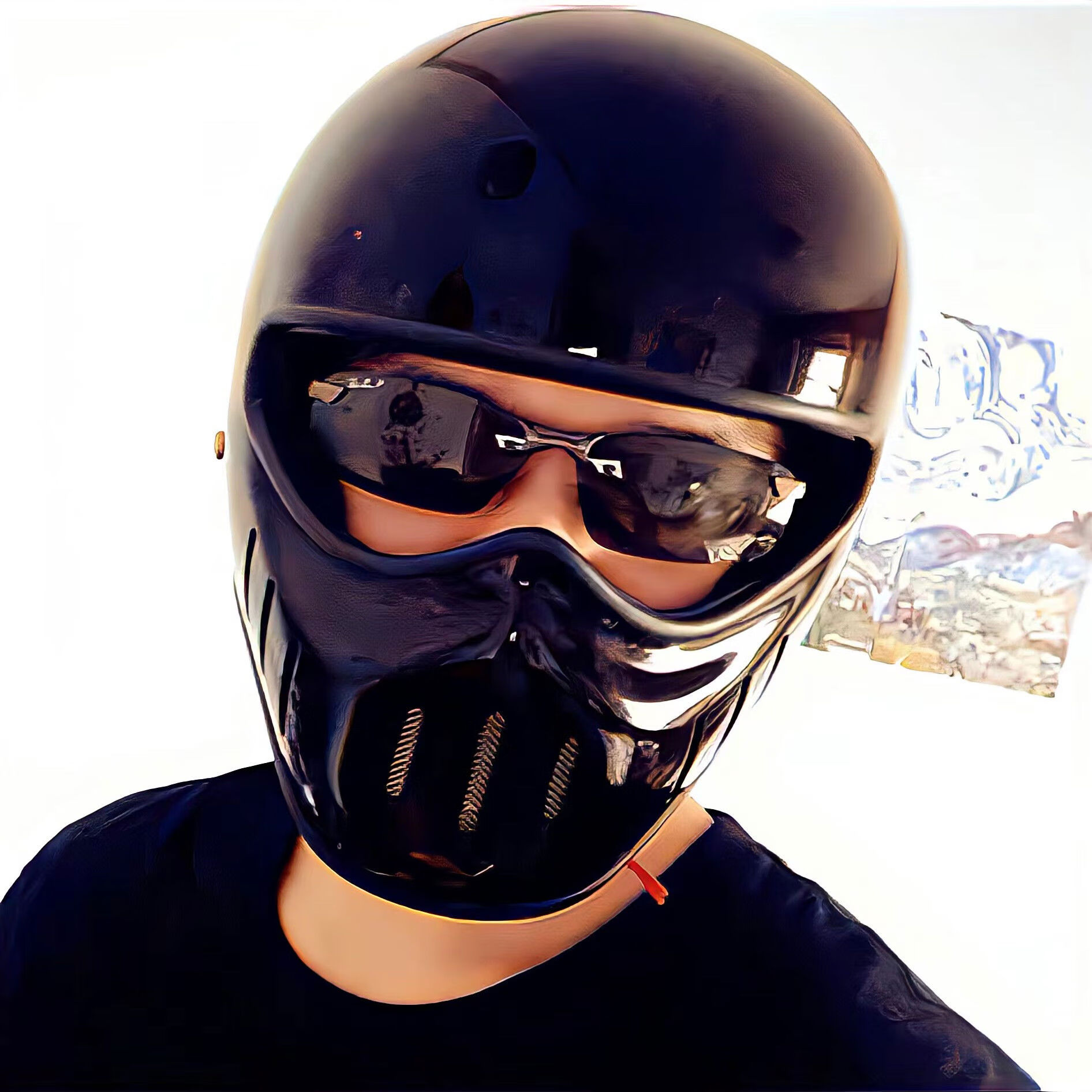 s 亮光黑顺丰包邮送风镜防雾布高级玻璃钢头盔