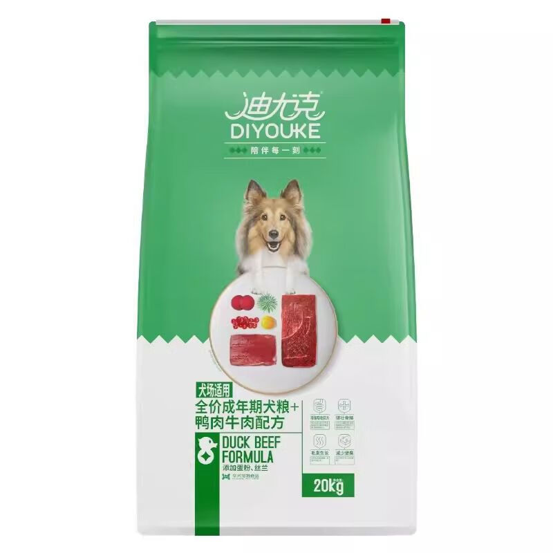迪尤克狗糧40斤20kg公斤成犬幼犬糧金毛哈士奇德牧中大型犬寵物糧 20kg成犬糧