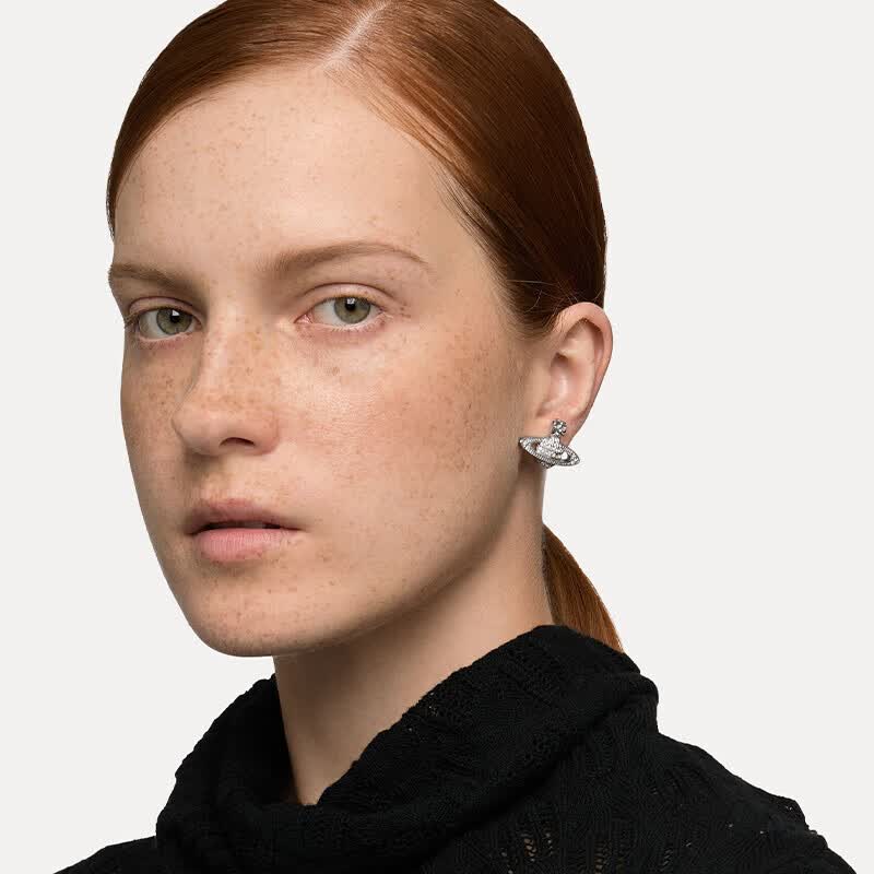 薇薇安·威斯特伍德（Vivienne Westwood）西太后耳钉土星吊坠耳环轻奢耳饰情侣耳钉送女友新年礼物 银-土星耳饰