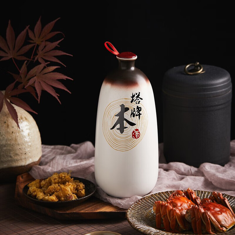 塔牌本酒 绍兴黄酒 手工糯米花雕酒 无添加焦糖色 整箱礼盒 1L 6盒 整箱装