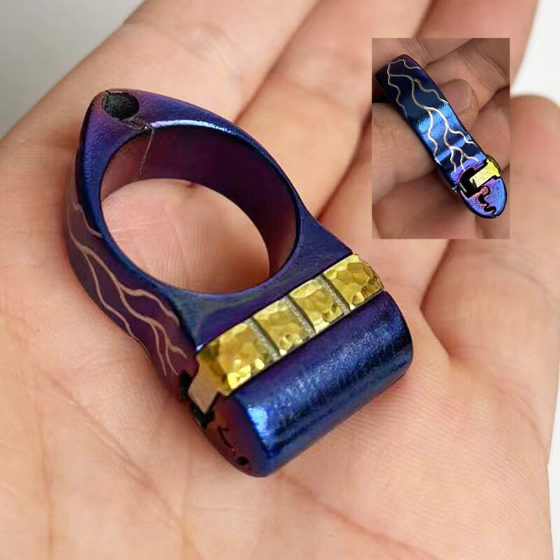 馬包豆新款奇策鈦合金TC21無架彈弓指環(huán)彈弓機(jī)械快壓切割扁皮有架轉(zhuǎn)換器 霹靂機(jī)械快壓指環(huán)+1皮筋