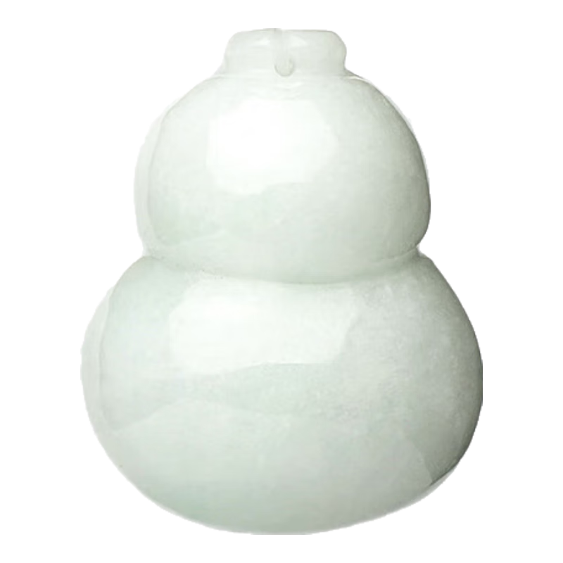 北玉翡翠綠葫蘆吊墜緬甸A貨天然飄淺綠色福祿掛件男女款禮物證書配繩