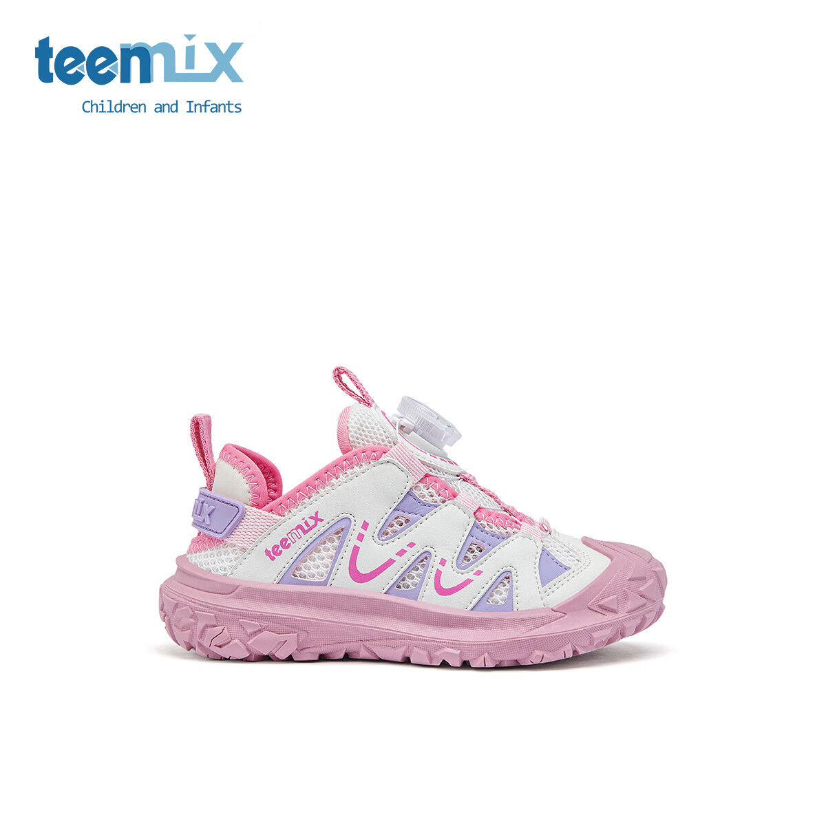 天美意天美意童鞋女童鞋子2025新款夏季透气网鞋软底舒适透气儿童运动鞋 粉荔色 28