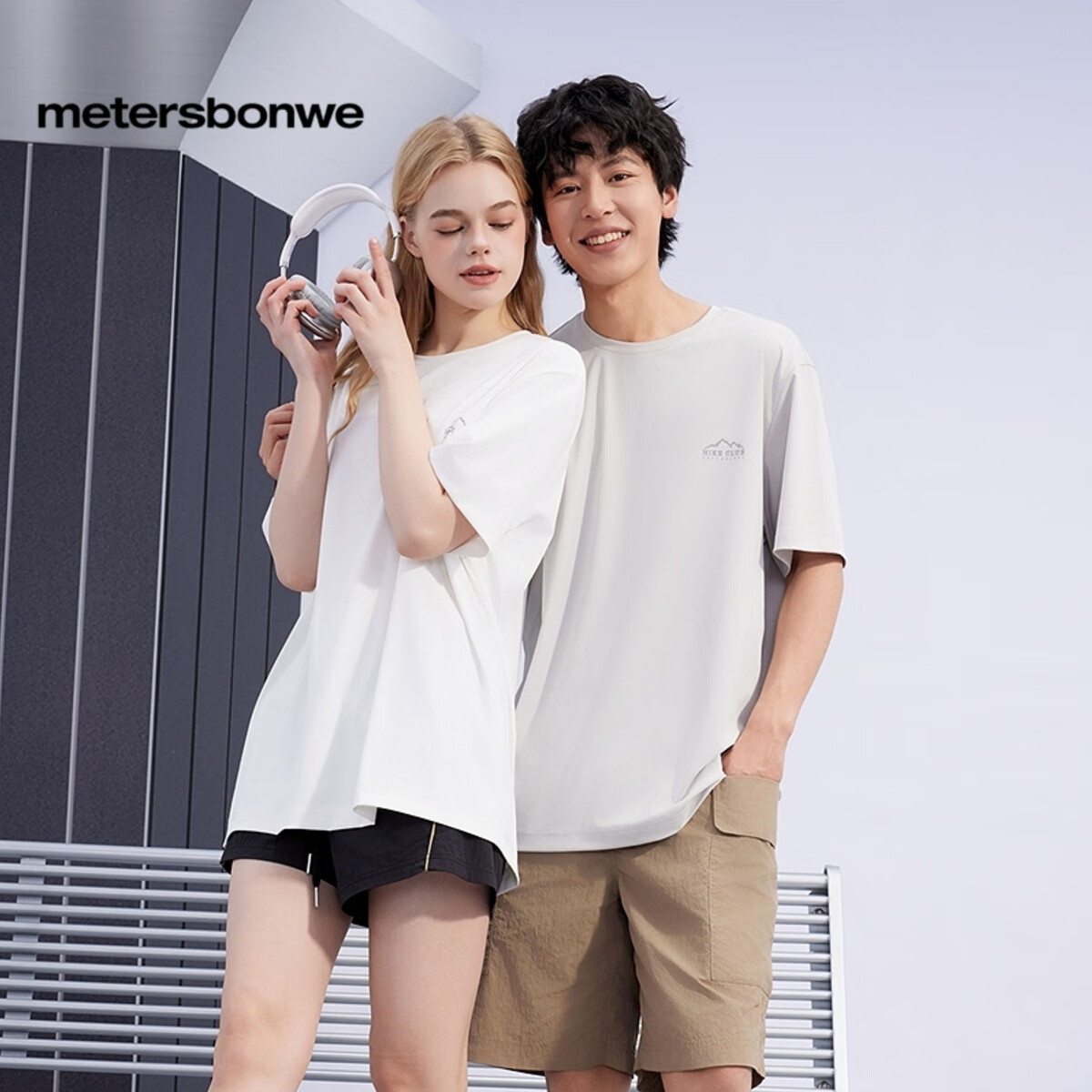 美特斯邦威【防晒】短袖T恤男女同款春新款高弹凉感上衣t恤半袖透气 A款-灰色 M 170 92A