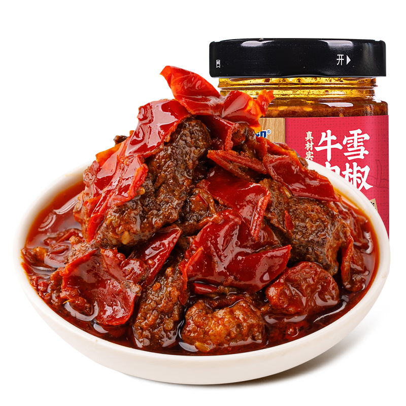 蒙都 雪椒风干牛肉酱 180g 瓶装 拌饭拌面好搭档 肉干肉脯 零食