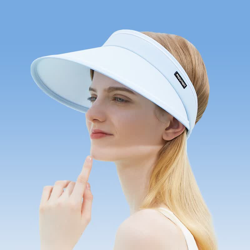 茉寻夏季防晒空顶帽女防紫外线秋太阳帽遮阳帽子户外 黑色 可调节