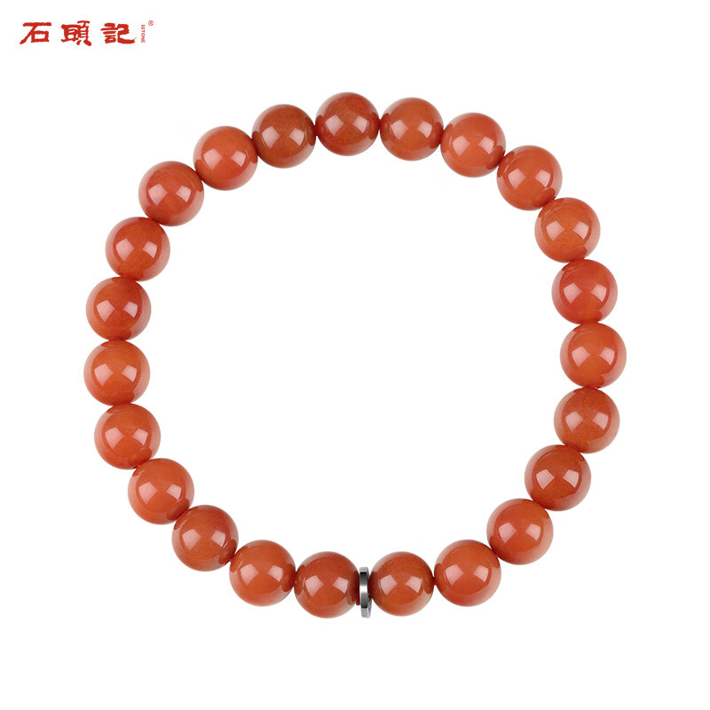 石頭記（istone）官方旗艦石頭記南紅瑪瑙手串四川涼山料櫻桃紅本命年手鏈節(jié)日禮物 A款南紅瑪瑙手串_(8mm)