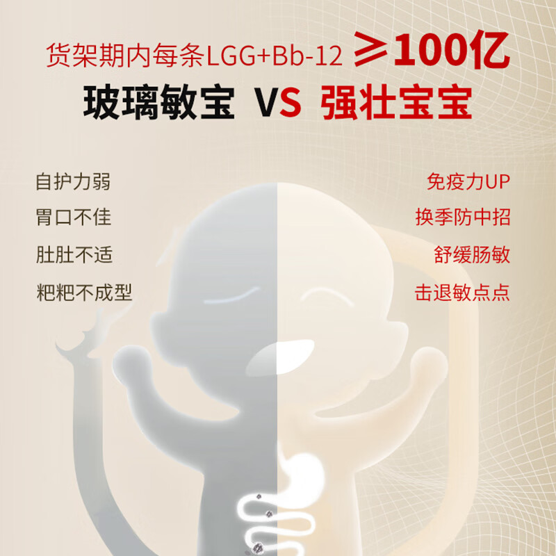 Lacare乐佳善优婴幼儿益生菌粉剂7+1袋/盒LGG+Bb12 临期特惠8月31到期