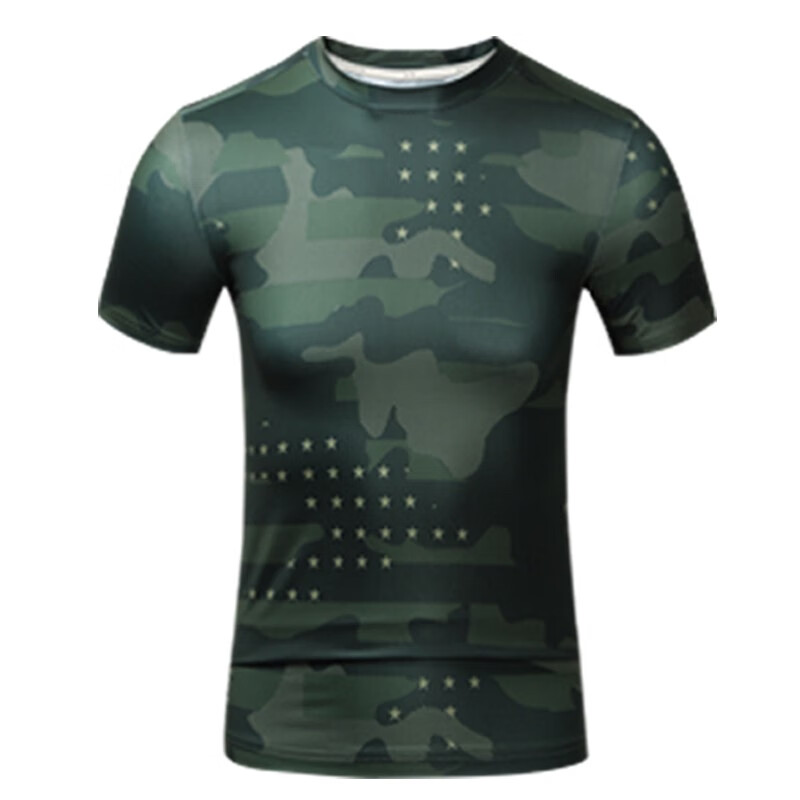 虎迹【拍2件优惠】健身服运动紧身衣t恤短袖压缩衣速干圆领上衣 黑彩兰(下装) 2XL