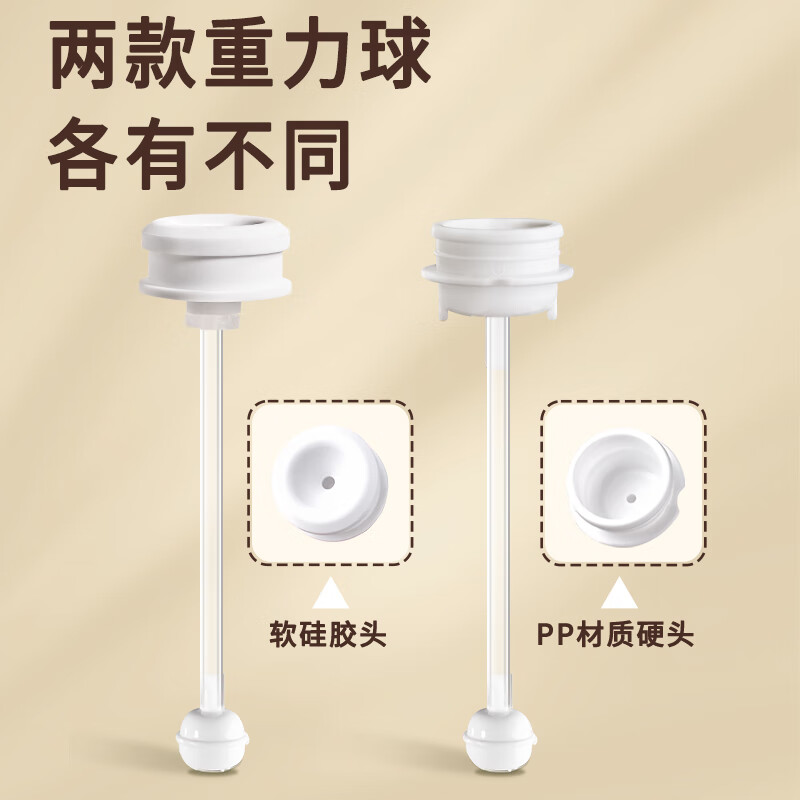 皇嗣适配贝亲重力球奶瓶配件鸭嘴奶嘴直饮吸嘴吸管学饮嘴手柄三代把手 【3代】白手柄(留言可换蓝绿黄粉色)