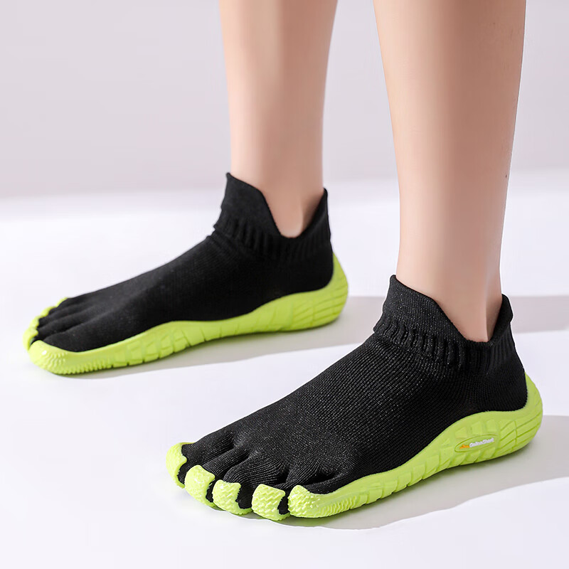 软啾啾五指分趾健身鞋减震跳绳软底瑜伽普拉提运动防滑力量深蹲硬拉训练 热颂红【五指分趾鞋】 34