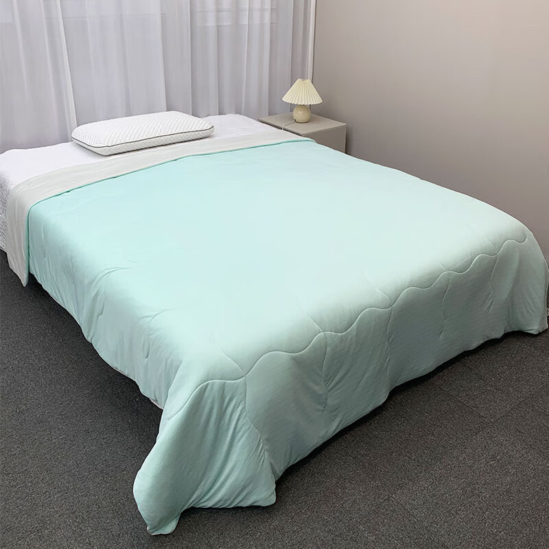 VTX果冻被双面凉感被抗菌夏凉被可水洗夏凉被亲肤盖被薄被夏被翡翠绿 翡翠绿 200X230CM