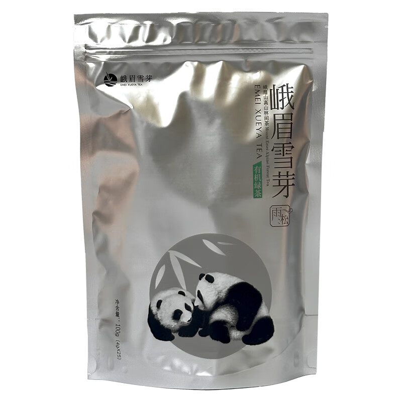 峨眉雪芽2025年新茶  簡(jiǎn)裝雨淞  100g 有機茶 雀舌 茶葉 綠茶 茶