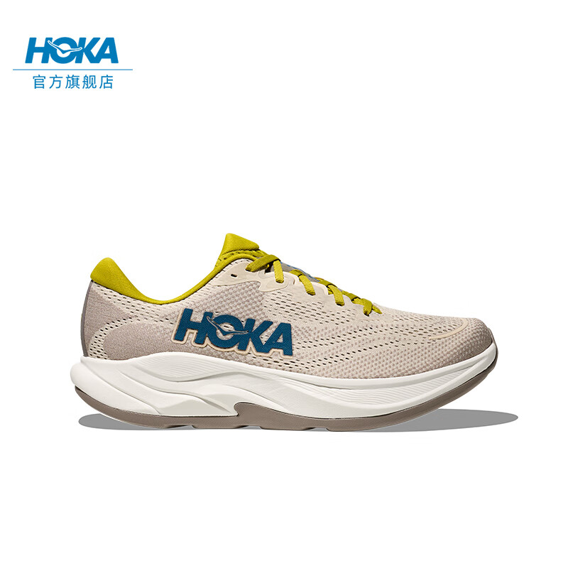 HOKA男款夏季林康4公路跑步鞋RINCON 4 轻量防滑耐磨缓震舒适 桦木白/水泥灰 46