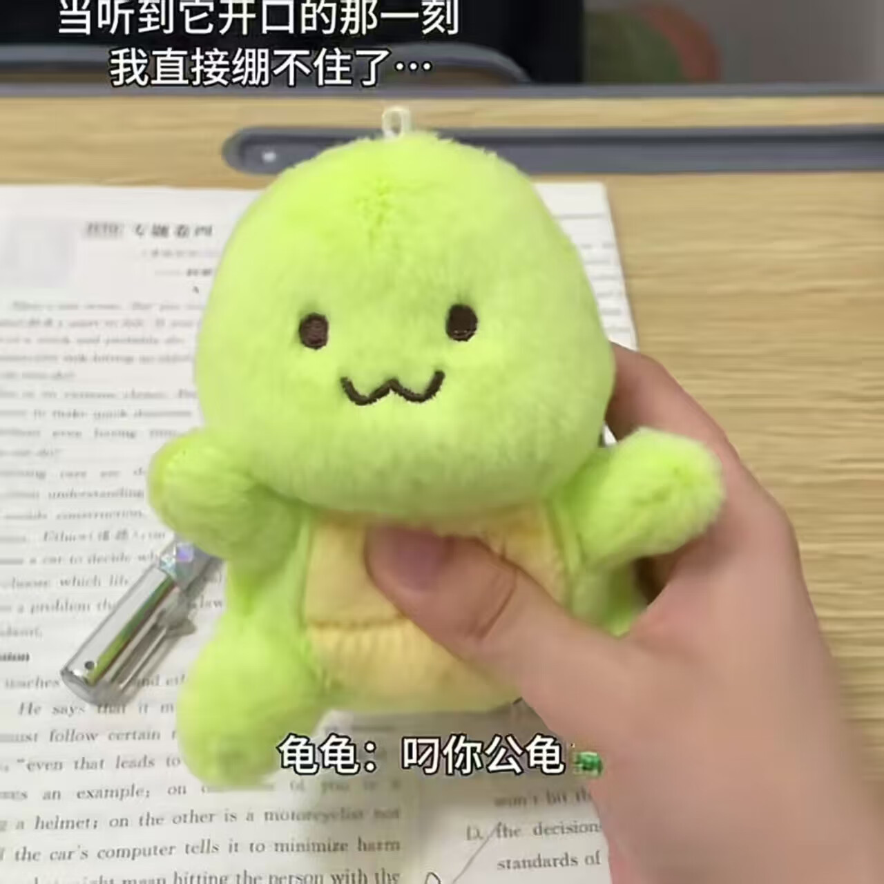 文枝广西柳州文创叼你公龟语音挂件发声乌龟吊泥毛绒玩偶公仔恶搞整蛊