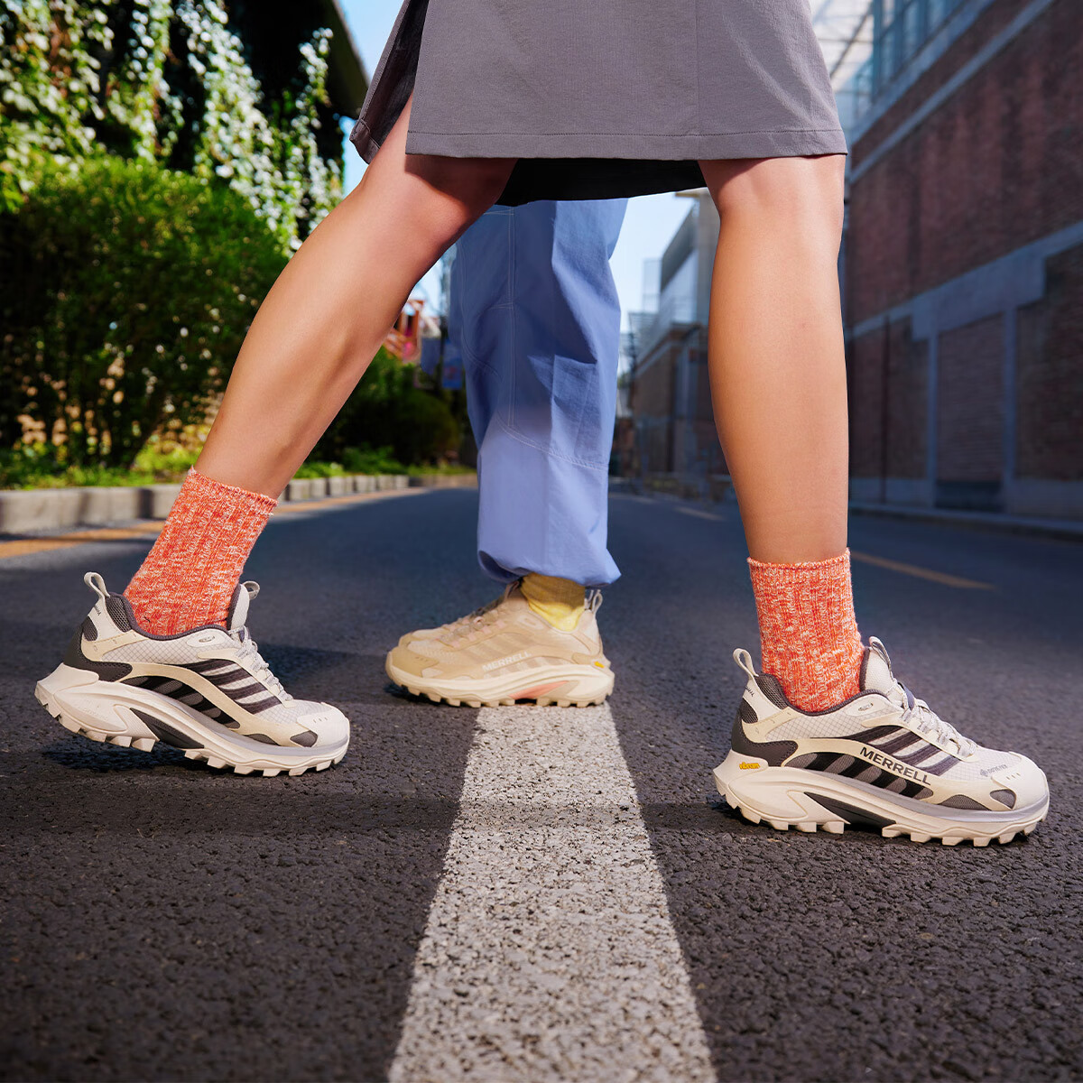 迈乐（Merrell）MOAB SPEED 2GTX户外低帮男款越野鞋轻量徒步鞋 米灰（女） 35