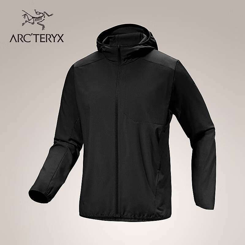 ARC'TERYX始祖鸟 SIMA HOODY 轻量 男子 风壳®夹克 BLACK/黑色 S