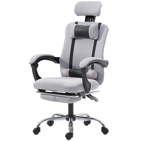 奧倫福特 電腦椅 辦公椅子 靠背椅 可躺電競椅家用人體工學(xué)網(wǎng)布椅轉(zhuǎn)椅 灰色可躺+擱腳