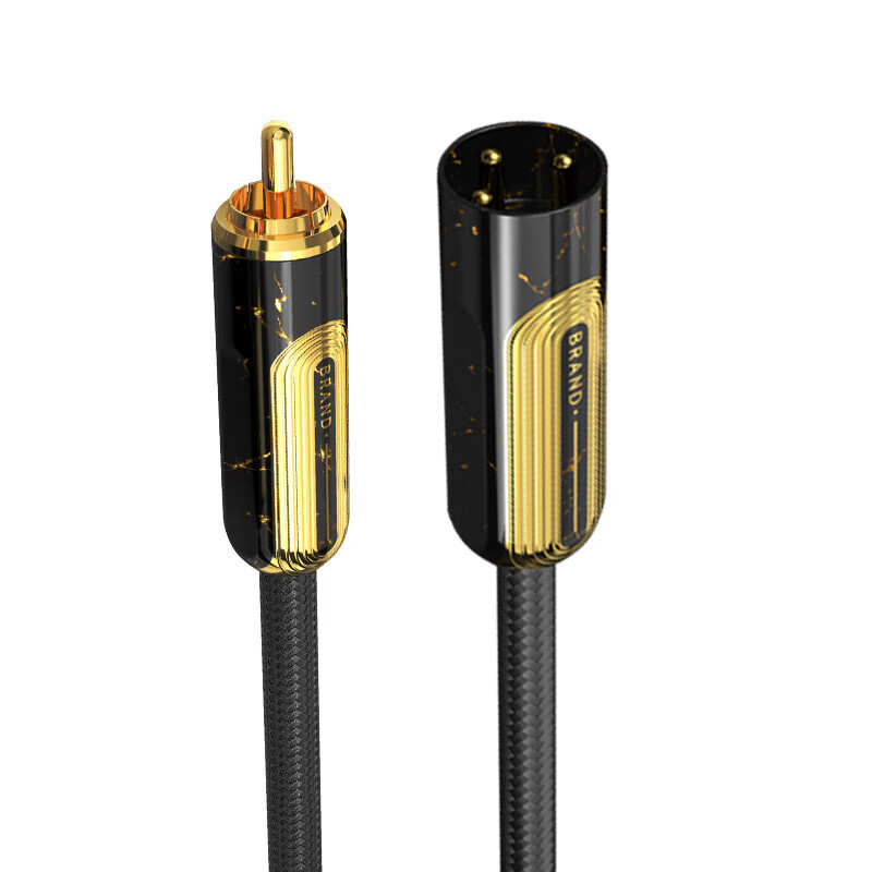 功牌品牌私模rca同轴莲花转卡农线公母音频输出入吉调音台功放音响线