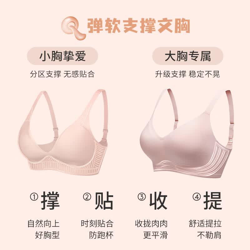 黛安芬/Triumph分区支撑内衣女薄款无痕舒适透气文胸E004244/E004311 烟蓝色-AT(大胸款) L