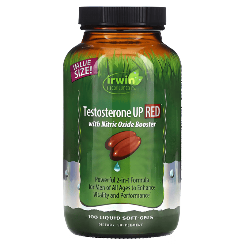 美国Irwin Testosterone UP Red 男士睾酮素提升一氧化氮加强剂 100粒