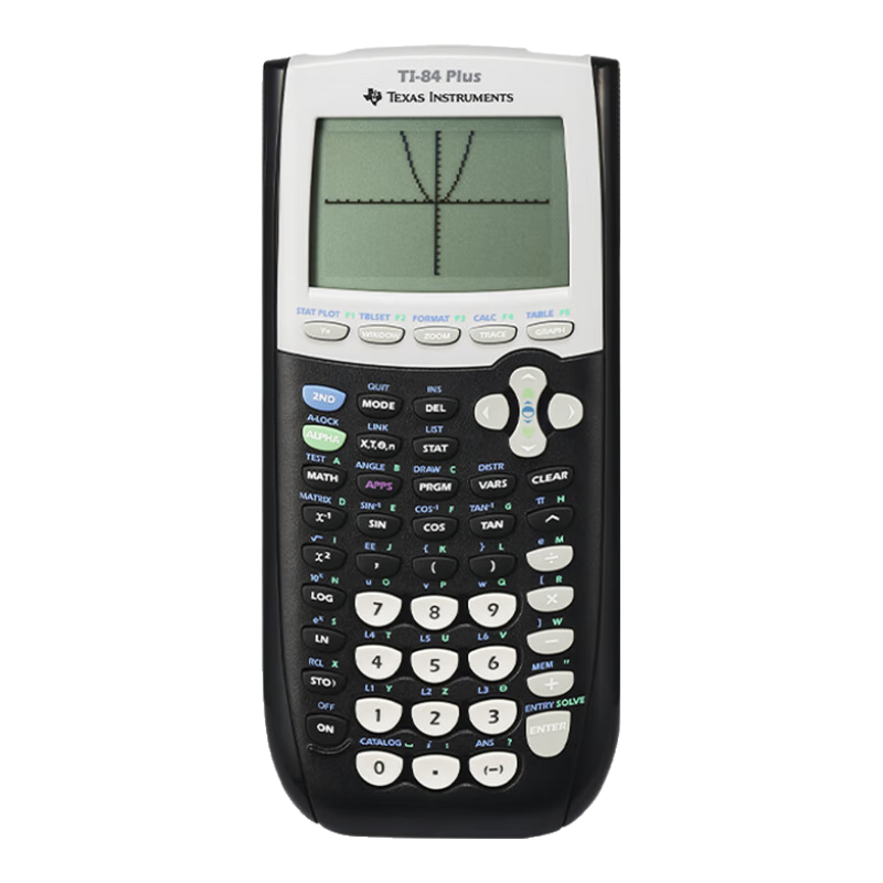 TEXAS INSTRUMENTS德州儀器TI-84 PLUS函數(shù)圖形計算器學(xué)生 SAT/AP/IB/ACT考試出國留學(xué)生考試TI-84計算器 【黑白屏版】TI-84 PLUS+贈品4件