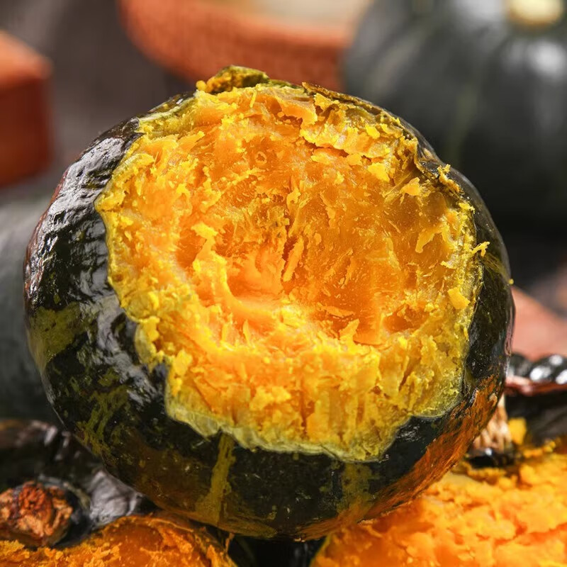 BUY新鲜贝贝南瓜当季蔬菜现摘现发日常代餐宝宝辅食美味软糯整箱包邮 5斤 贝贝南瓜带箱 单果(150-200g)