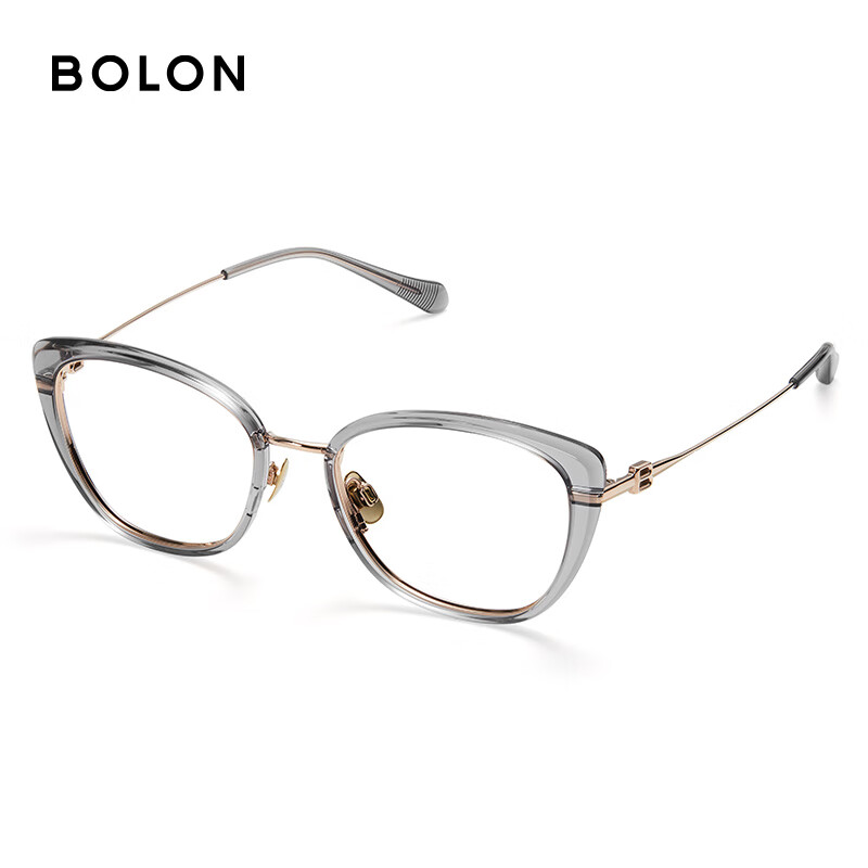暴龙(BOLON)近视眼镜框 厂家直发 杨紫同款猫眼镜架 暴龙眼镜 BA6071 B13-薄暮茶棕 配优可视防蓝光1.60(600度内)