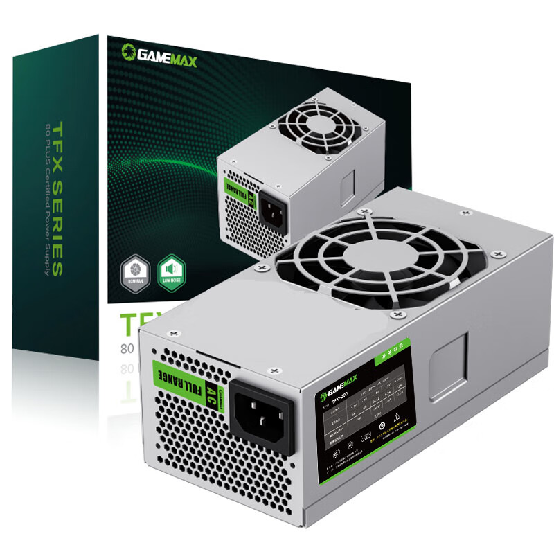 游戏帝国（GAMEMAX）GT-200TFX规格电源 额定200w 24针台式机箱电脑长条形电源