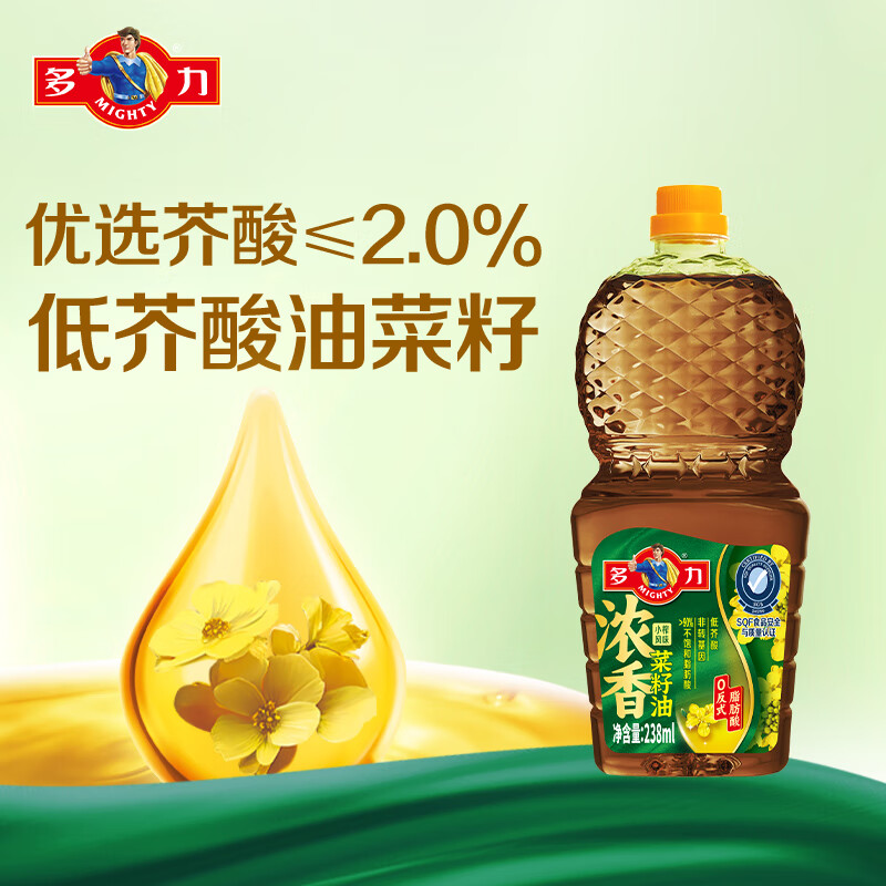 多力浓香菜籽油238ml食用油 1块 - 线报酷