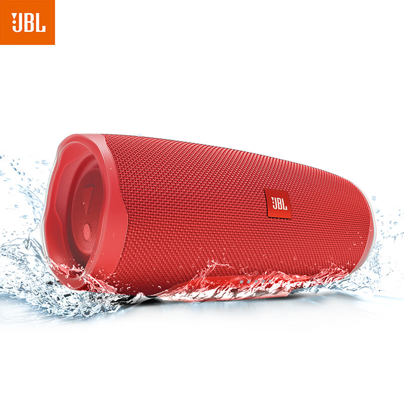 JBL CHARGE4 音乐冲击波四代 便携式蓝牙音箱+低音炮 户外迷你音箱 防水设计 增强版赛道扬声器 红色