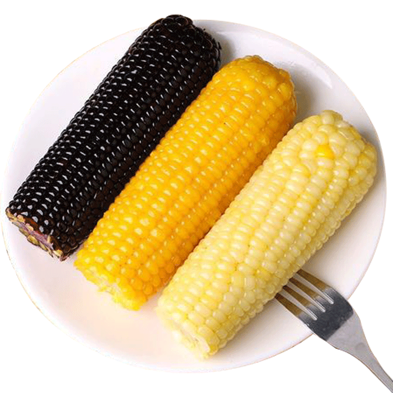 京鲜生东北糯玉米3黄3白3黑220g*9棒 真空包装新鲜甜糯玉米棒 源头直发