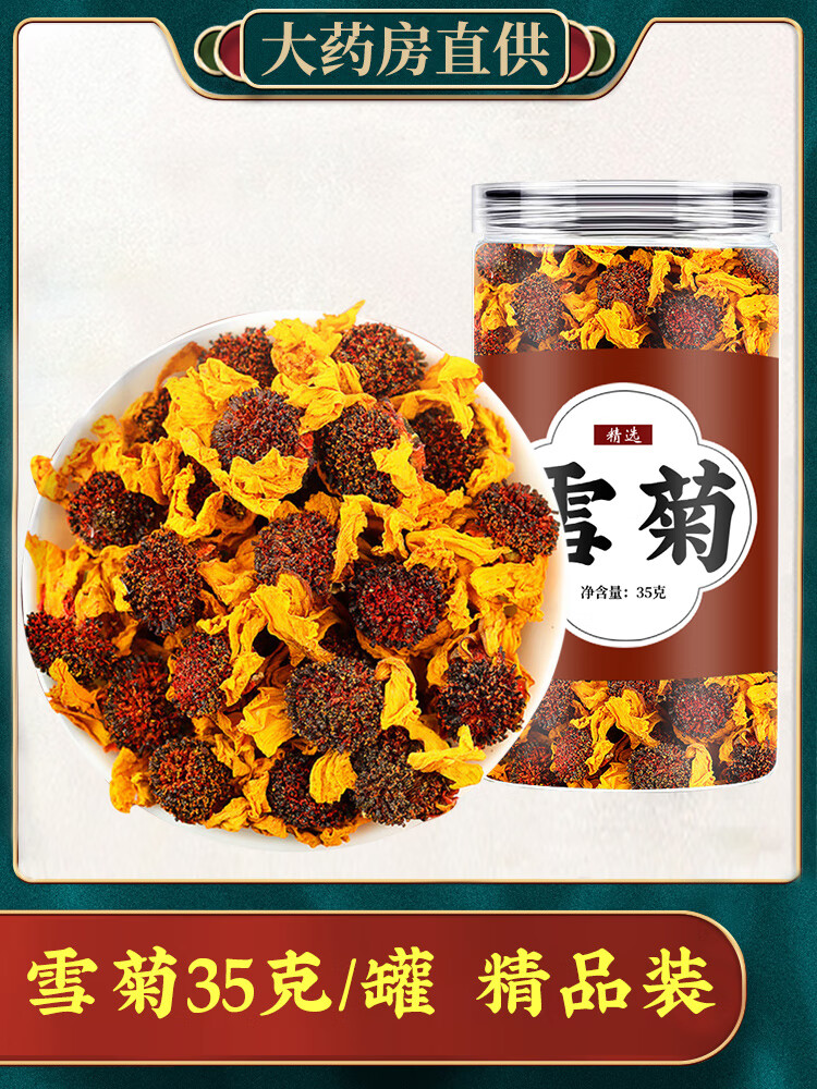 仁心食匠昆仑天山雪菊胎新疆特产正品菊花茶血菊非正宗野生特级 雪菊1