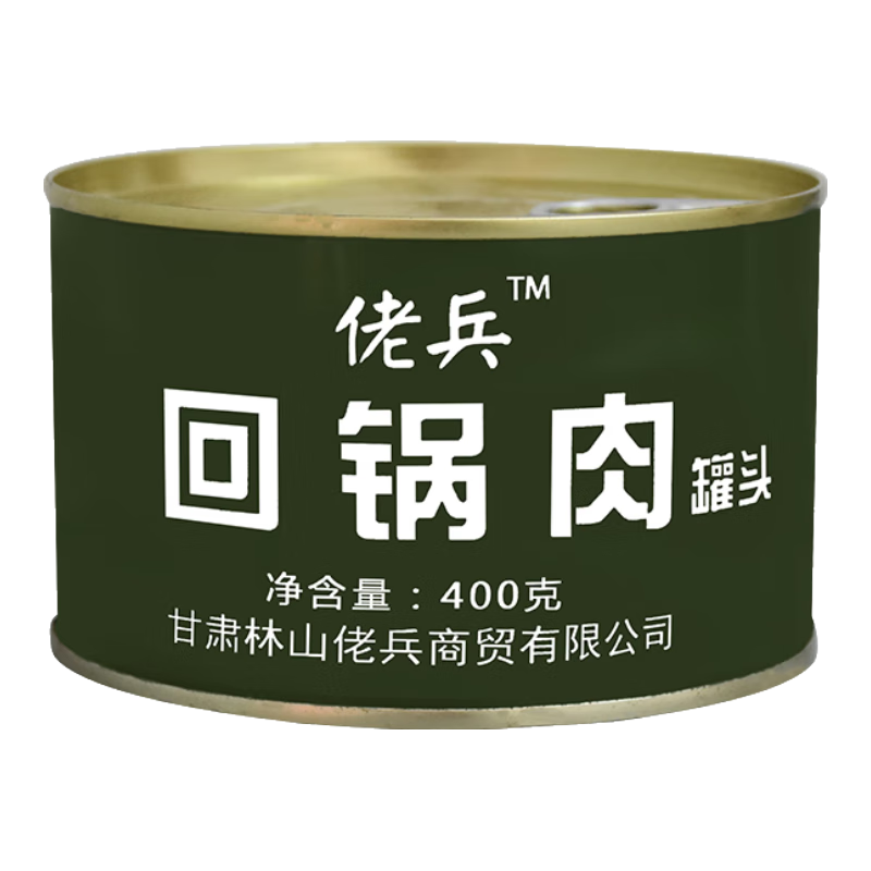 凌翔（LING XIANG） 凌翔炸醬肉丁罐頭500g即食下飯菜拌面炸面專用家庭儲(chǔ)備食品 佬兵回鍋肉罐頭 400g*12罐