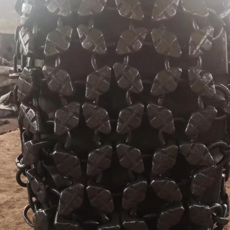 5-25铲车轮胎保护链30装载机防护链20雪地防滑链 隧道方块型23.5-25