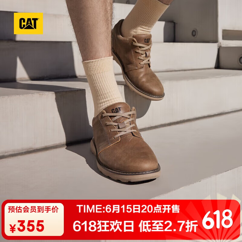 CAT卡特休闲皮鞋男鞋经典款男士商务风户外牛皮低帮鞋OLY2.0