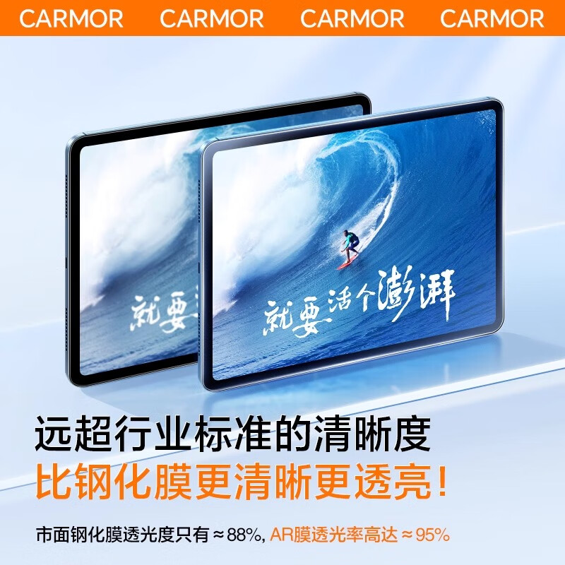 carmor适用于2025款ipad Pro膜Air7/6平板贴膜苹果平板电脑保护膜屏幕AR高清膜增透低反光类纸膜抗指纹 iPad Air/M3 2025版（11英寸）