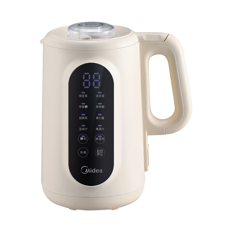 美的（Midea）豆浆机破壁机1L容量3-4人 一键高温洗 家用小型全自动免煮免过滤多功能榨汁机料理机国家补贴 006S